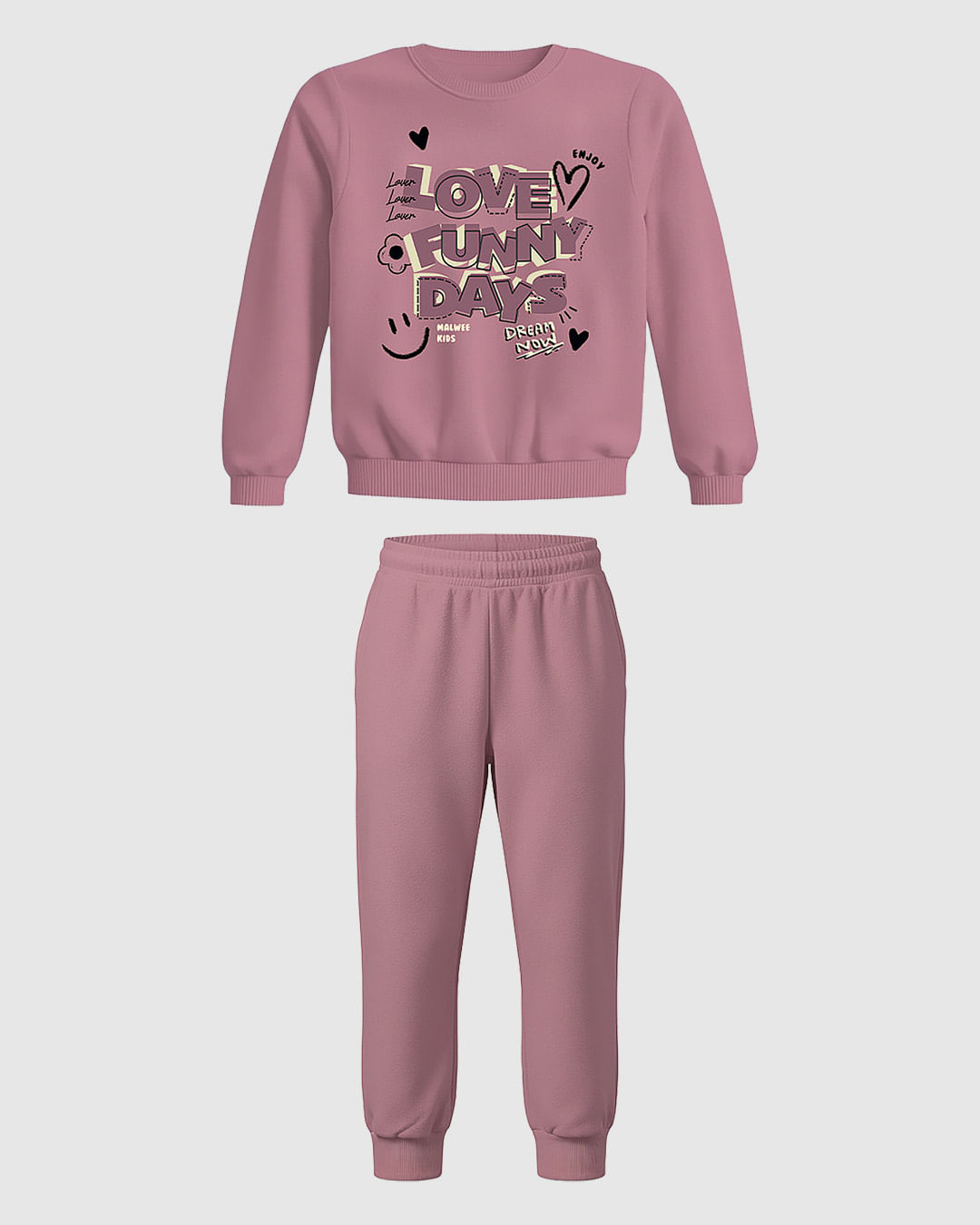 Conjunto Infantil Menina Blusão E Calça Em Moletom Flanelado Malwee Kids