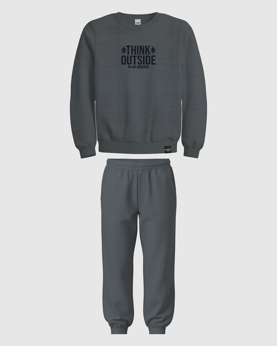 Conjunto Infantil Menino Think Outside Em Moletinho Rajado Malwee Kids