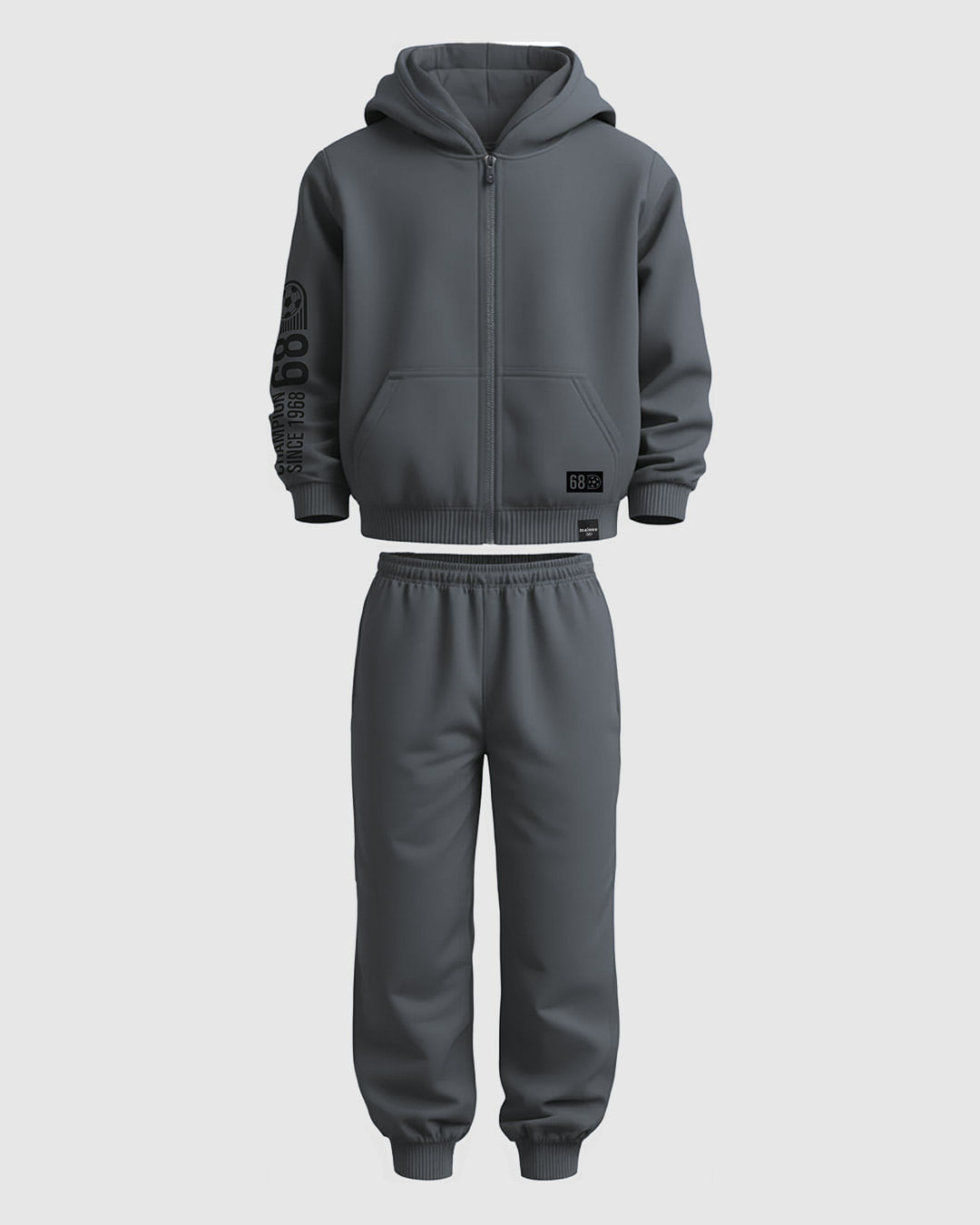 Conjunto Infantil Menino Jaqueta E Calça Em Moletom Flanelado Malwee Kids