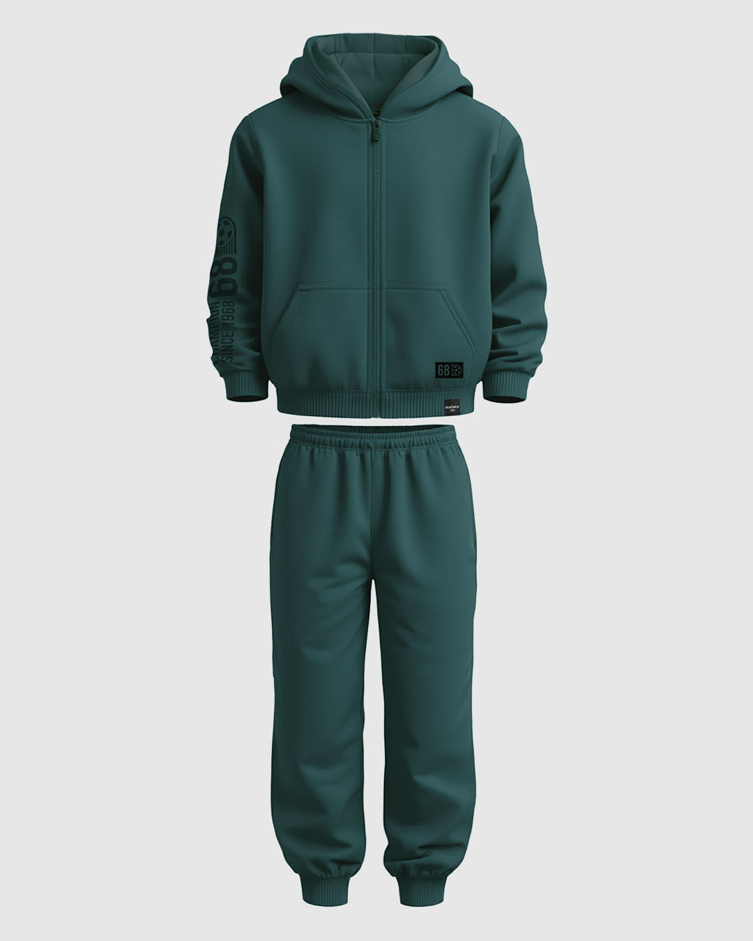 Conjunto Infantil Menino Jaqueta E Calça Em Moletom Flanelado Malwee Kids