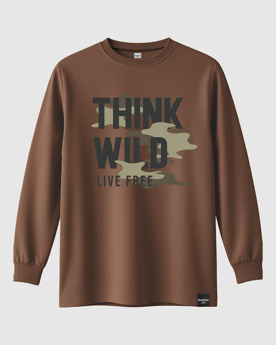 Camiseta Infantil Menino Manga Longa Think Wild Em Malha Mesclada Malwee Kids