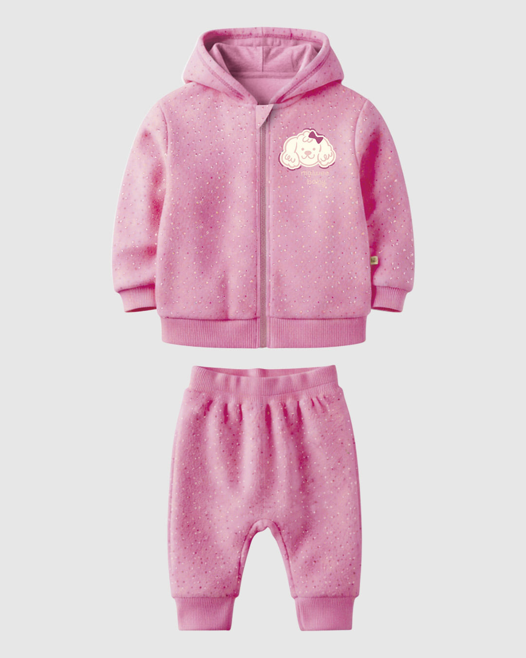 Conjunto Bebê Menina Casaco E Calça Em Moletom Botonê Malwee Kids