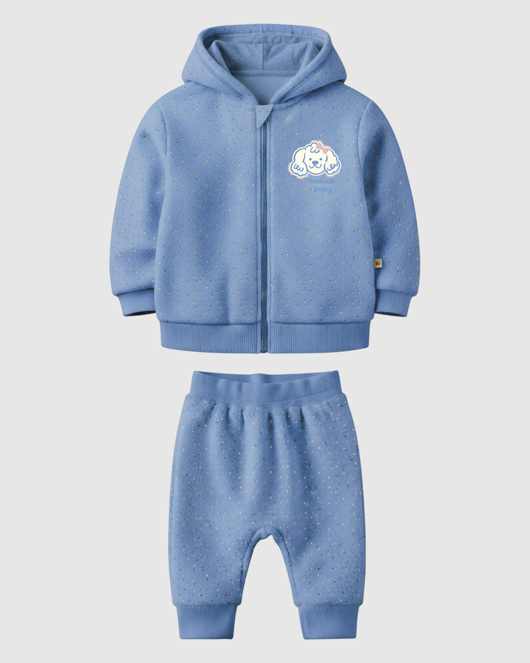 Conjunto Bebê Menina Casaco E Calça Em Moletom Botonê Malwee Kids