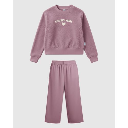 Conjunto Infantil Menina Blusão Lovely Girl Pelúcia e Calça Moletom Malwee Kids