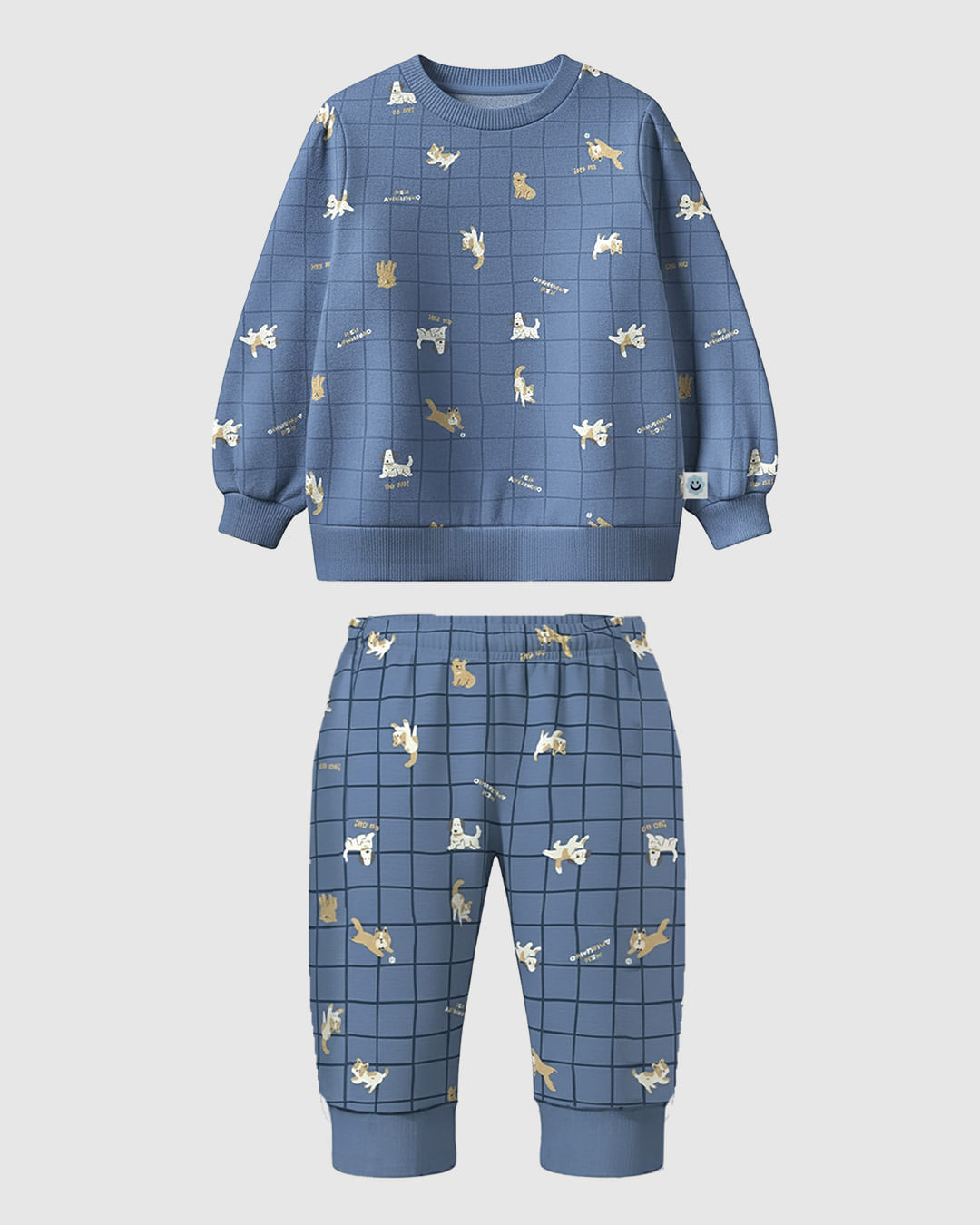 Conjunto Bebê Menino Estampa Cachorros Em Moletom Flanelado Malwee Kids