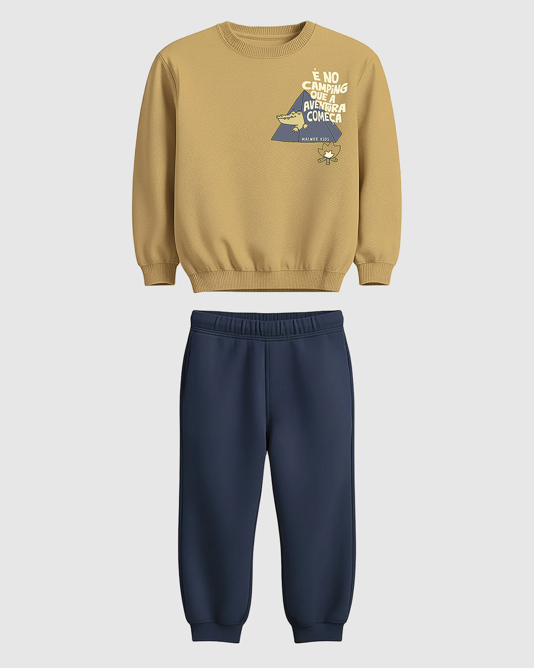 Conjunto Infantil Menino Blusão E Calça Em Moletom Flanelado Malwee Kids