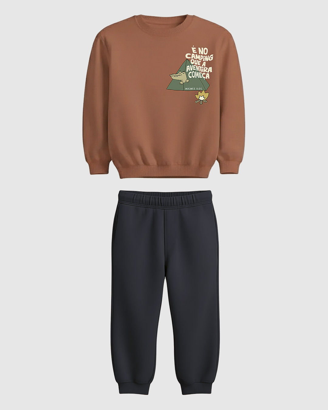 Conjunto Infantil Menino Blusão E Calça Em Moletom Flanelado Malwee Kids