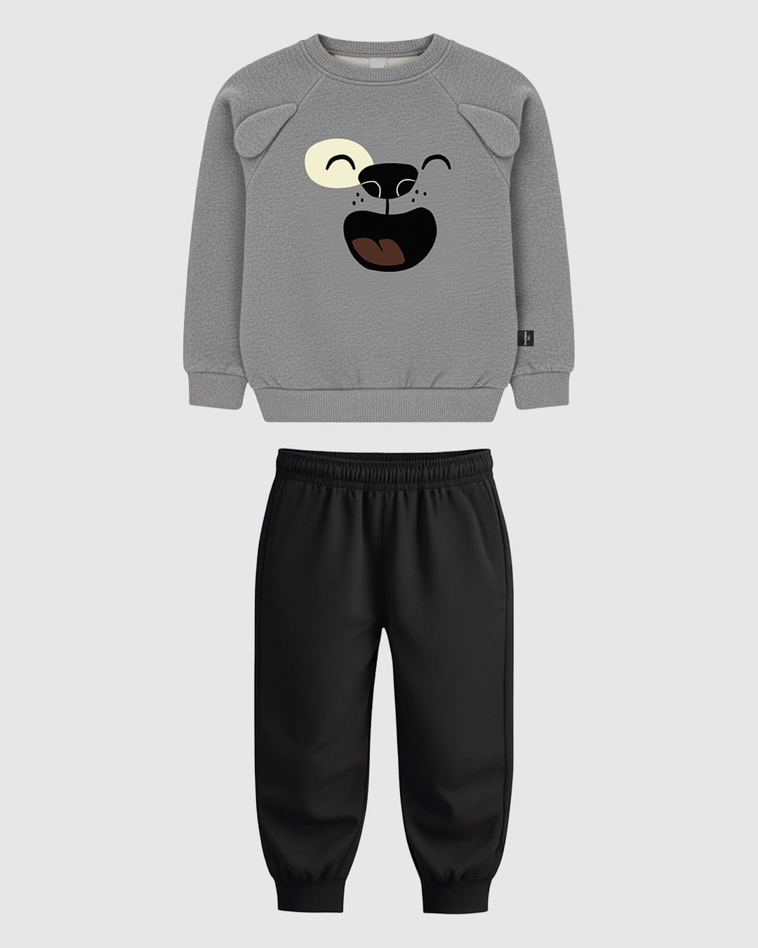 Conjunto Infantil Menino Blusão Com Aplique Em Moletom Flanelado Malwee Kids