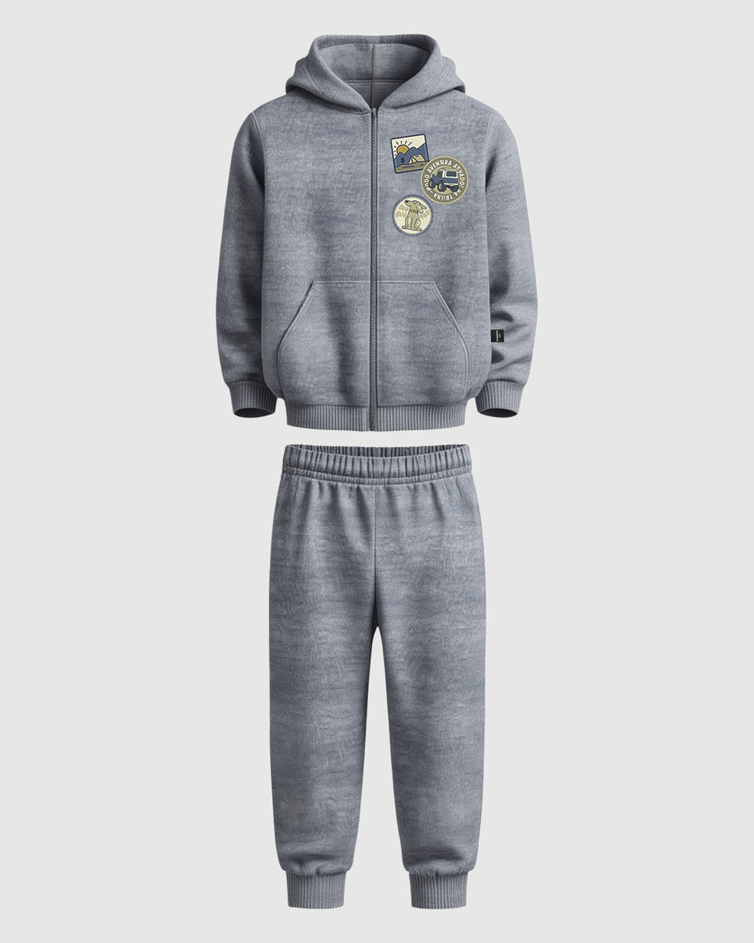 Conjunto Infantil Menino Jaqueta Fecho Zíper Em Moletinho Rajado Malwee Kids - Azul - 3