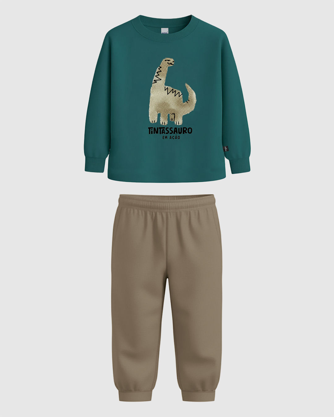 Conjunto Infantil Menino Blusa Tintassauro Em Ação E Calça Malwee Kids