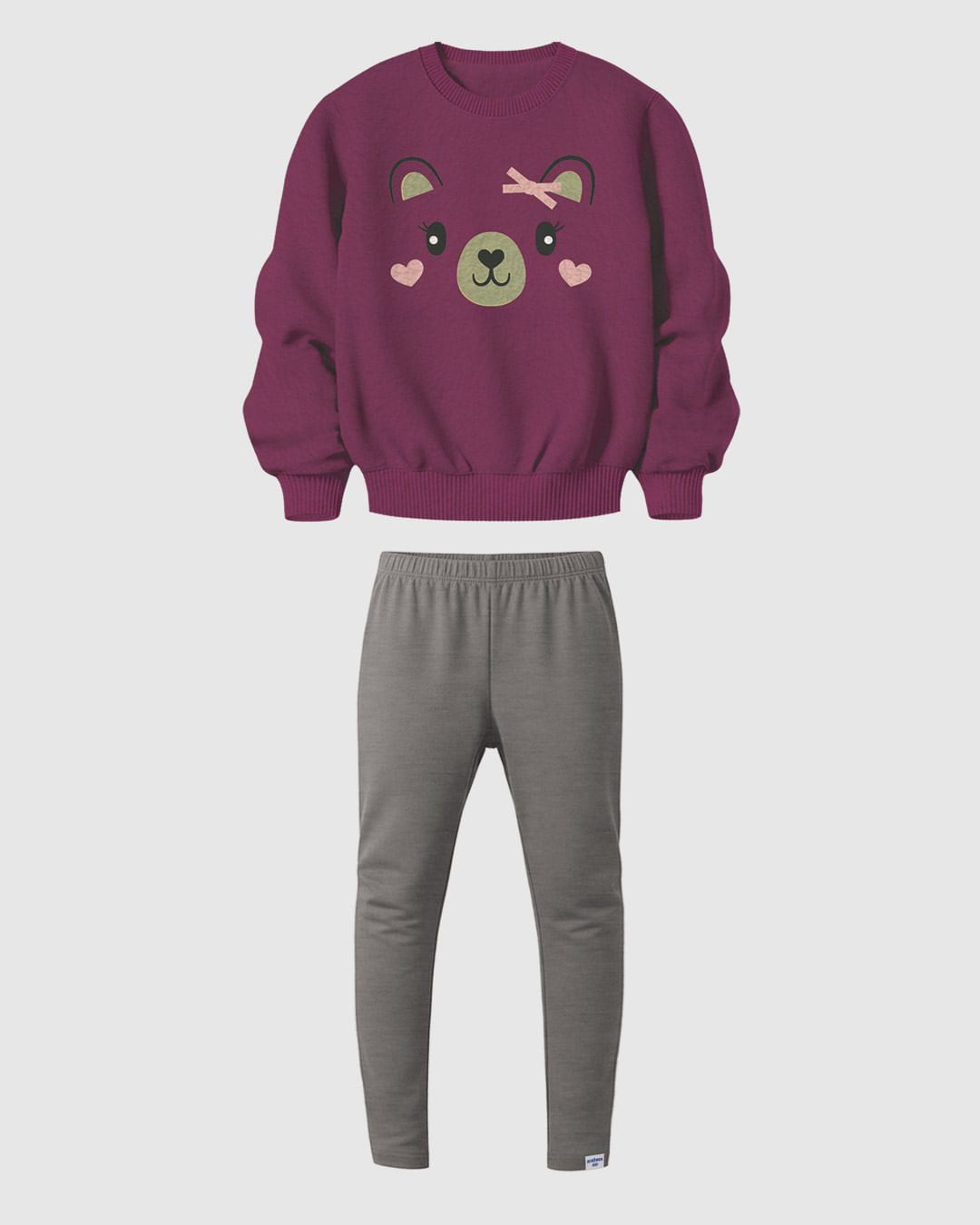 Conjunto Infantil Menina Blusão Pelúcia e Calça Legging Malwee Kids