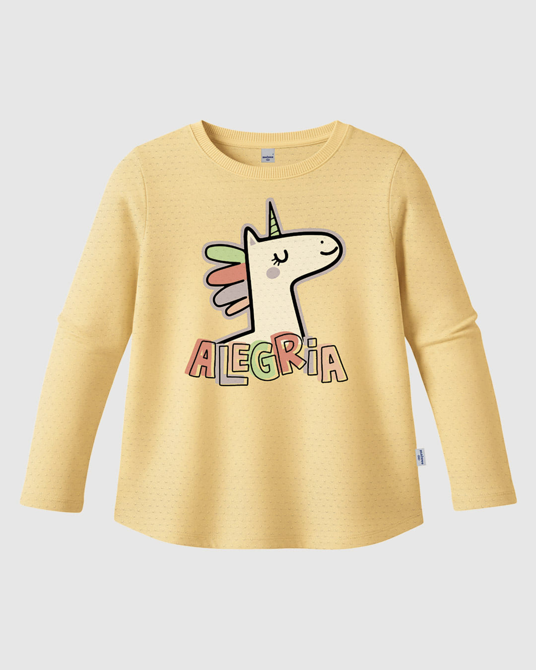 Blusa Infantil Menina Unicórnio Alegria Em Malha Texturizada Malwee Kids