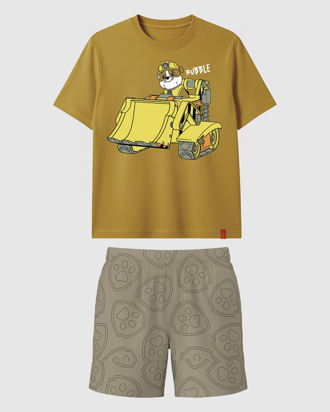 Conjunto Curto Infantil Menino Patrulha Canina Bermuda Moletinho Malwee Kids