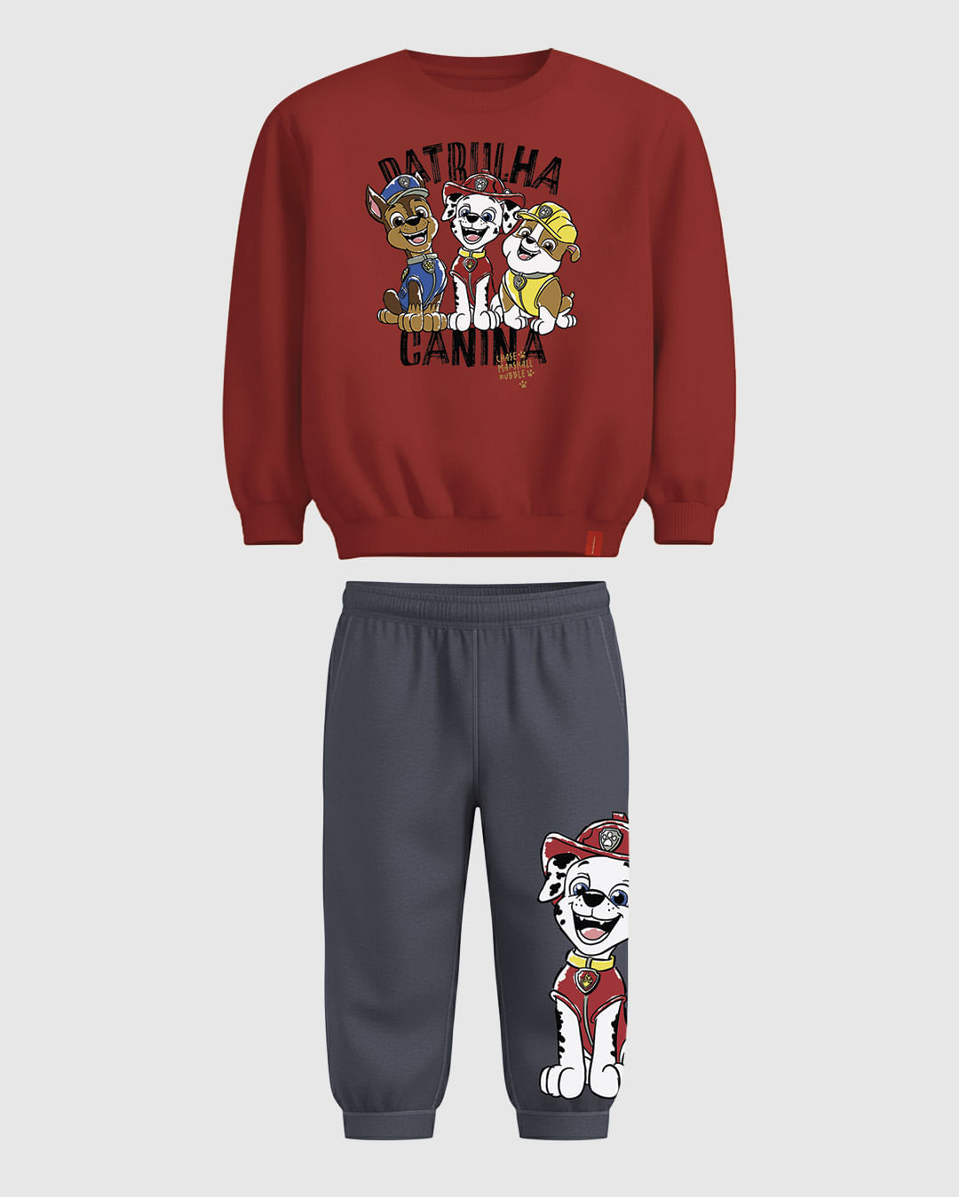 Conjunto Infantil Menino Estampa Na Calça Patrulha Canina Malwee Kids