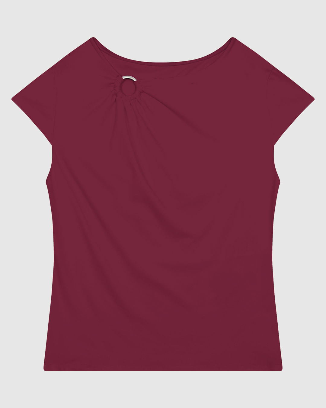 Blusa Justa Feminina Detalhe Vazado Com Argola Em Malha Conforto Dry - ENFIM