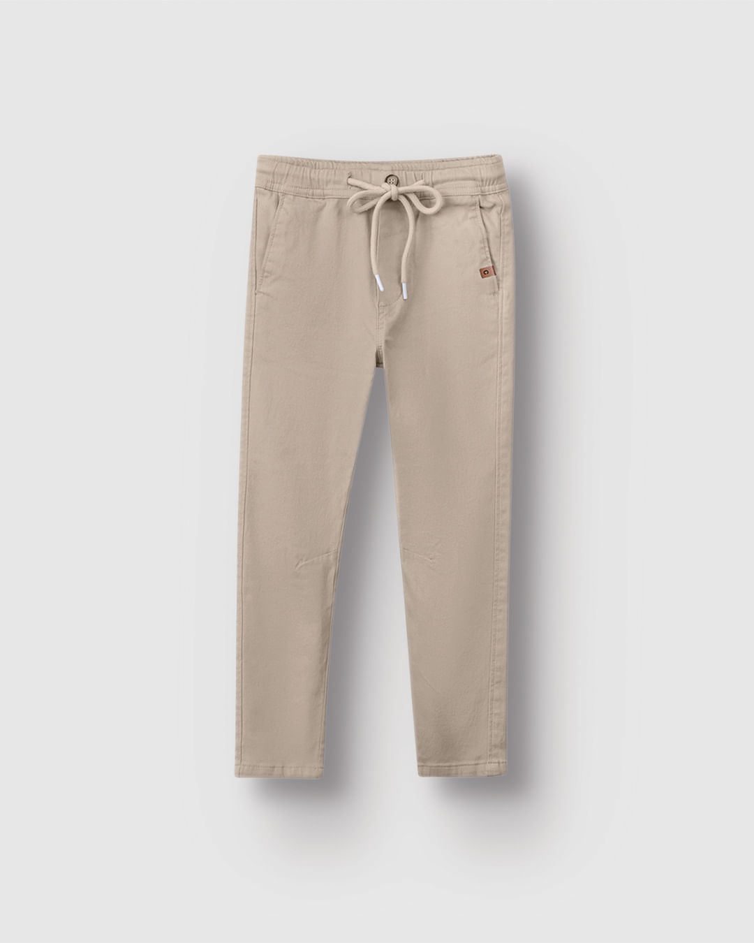 Calça Menino Jogger Cadarço Funcional Em Sarja Stretch - Carinhoso