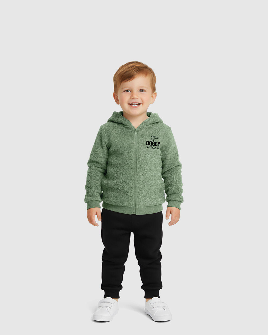 Conjunto Menino Jaqueta Pelúcia e Calça Moletom Flanelado - Carinhoso