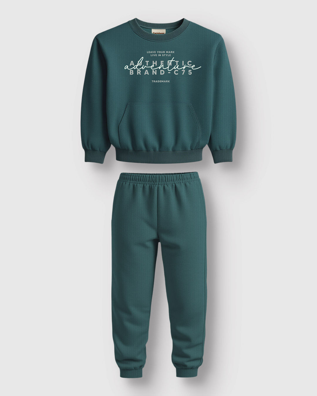 Conjunto Menino Blusão Estampa Lettering e Calça Moletom Sarjado - Carinhoso