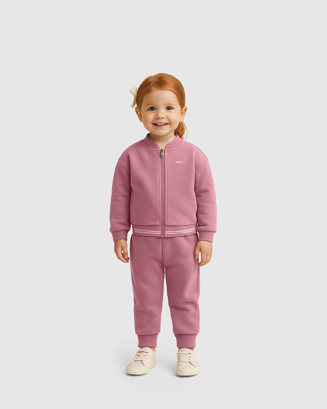 Conjunto Menina Jaqueta Estampa Costas + Calça Em Moletom Flanelado - Carinhoso