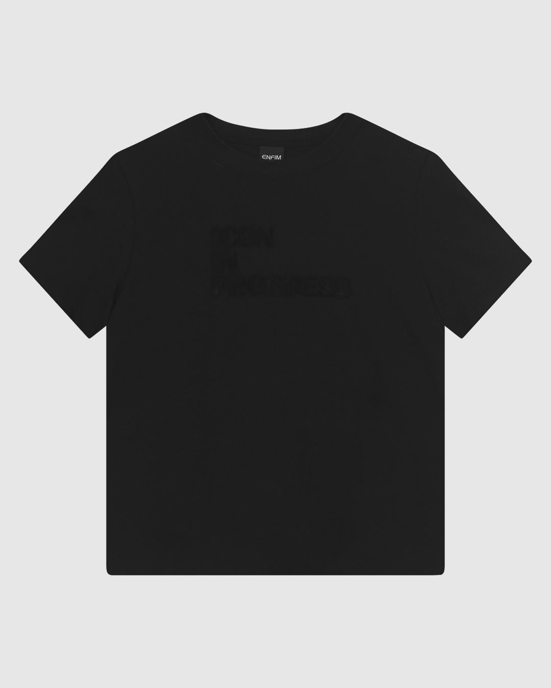 Camiseta Feminina Slim Efeito Aveludado Icon In Progress Em Algodão - ENFIM