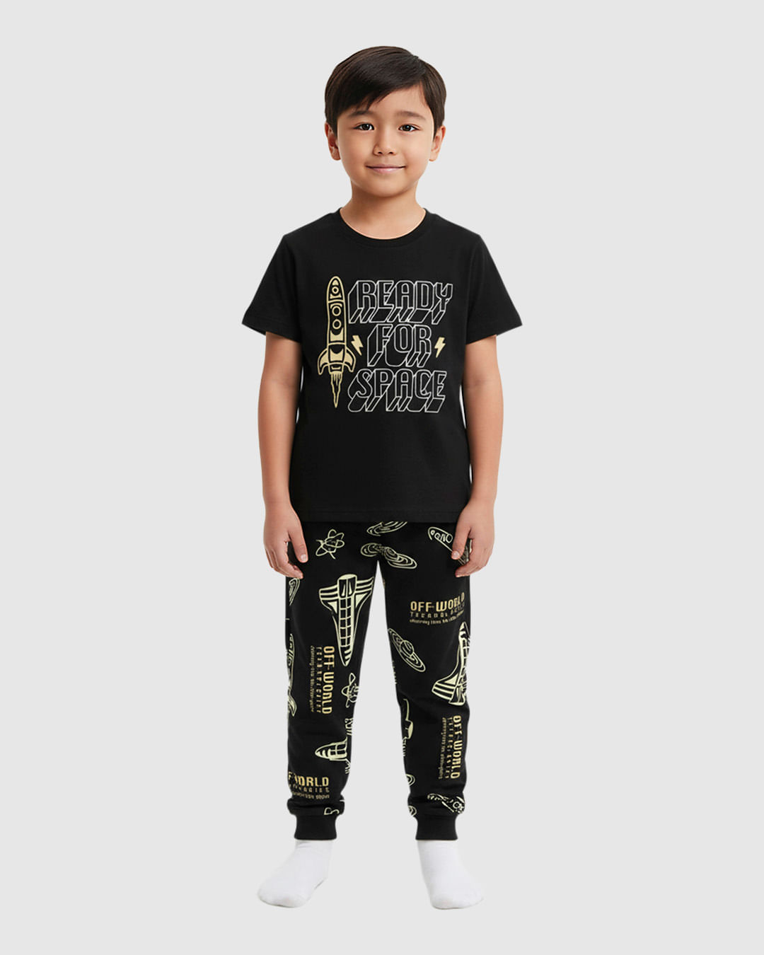 Pijama Infantil Menino 3 Peças Ready For Space Em Algodão Malwee Kids