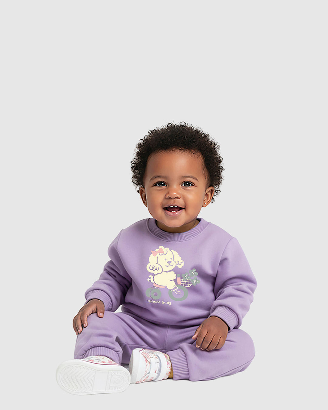 Conjunto Bebê Menina Blusão Estampa Cachorrinha e Calça Malwee Kids