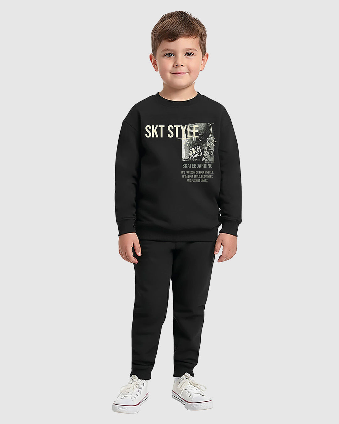 Conjunto Infantil Menino Blusão E Calça Punho Ajustado Em Moletom Malwee Kids