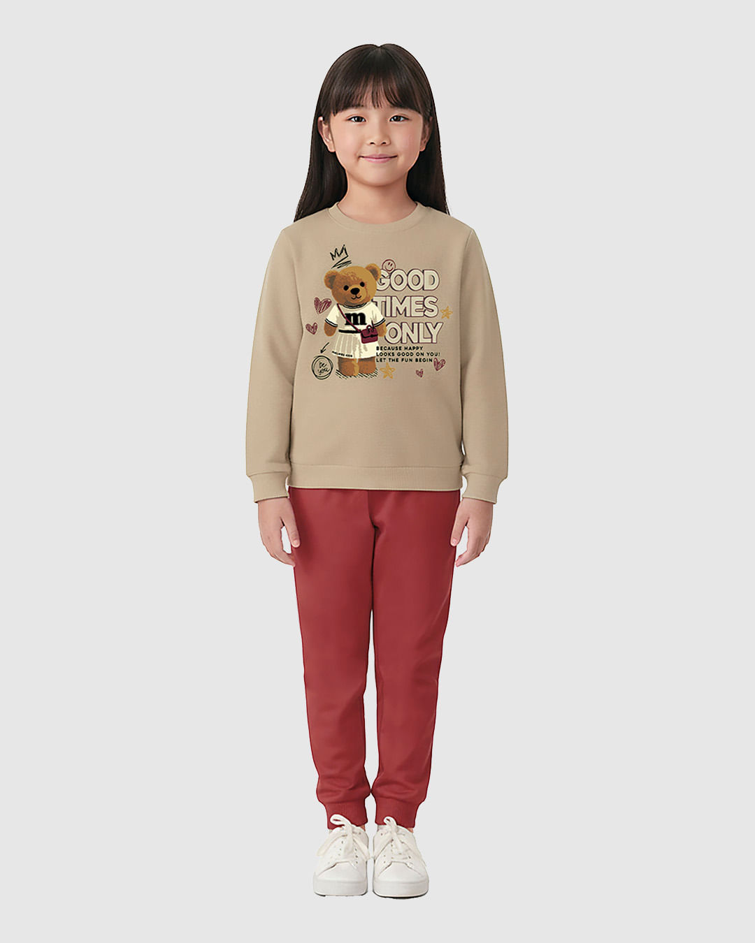 Conjunto Infantil Menina Blusão Estampa Glitter E Calça Malwee Kids