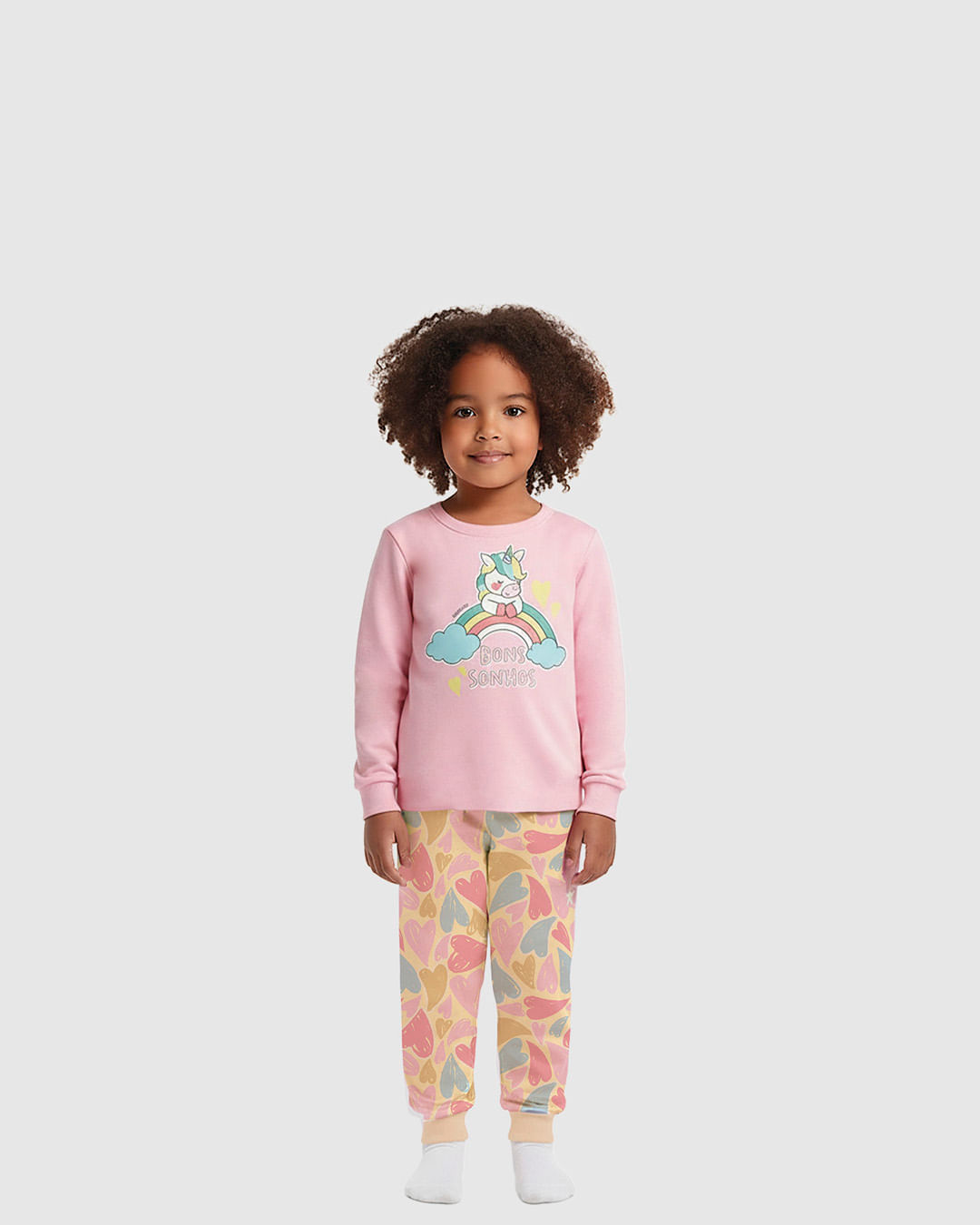 Pijama Infantil Menina Blusa E Calça Estampada Em Algodão Malwee Kids