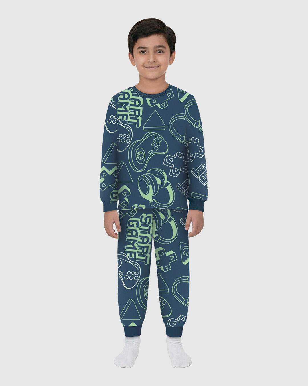 Pijama Infantil Menino Camiseta E Calça Estampa Brilha No Escuro Malwee Kids