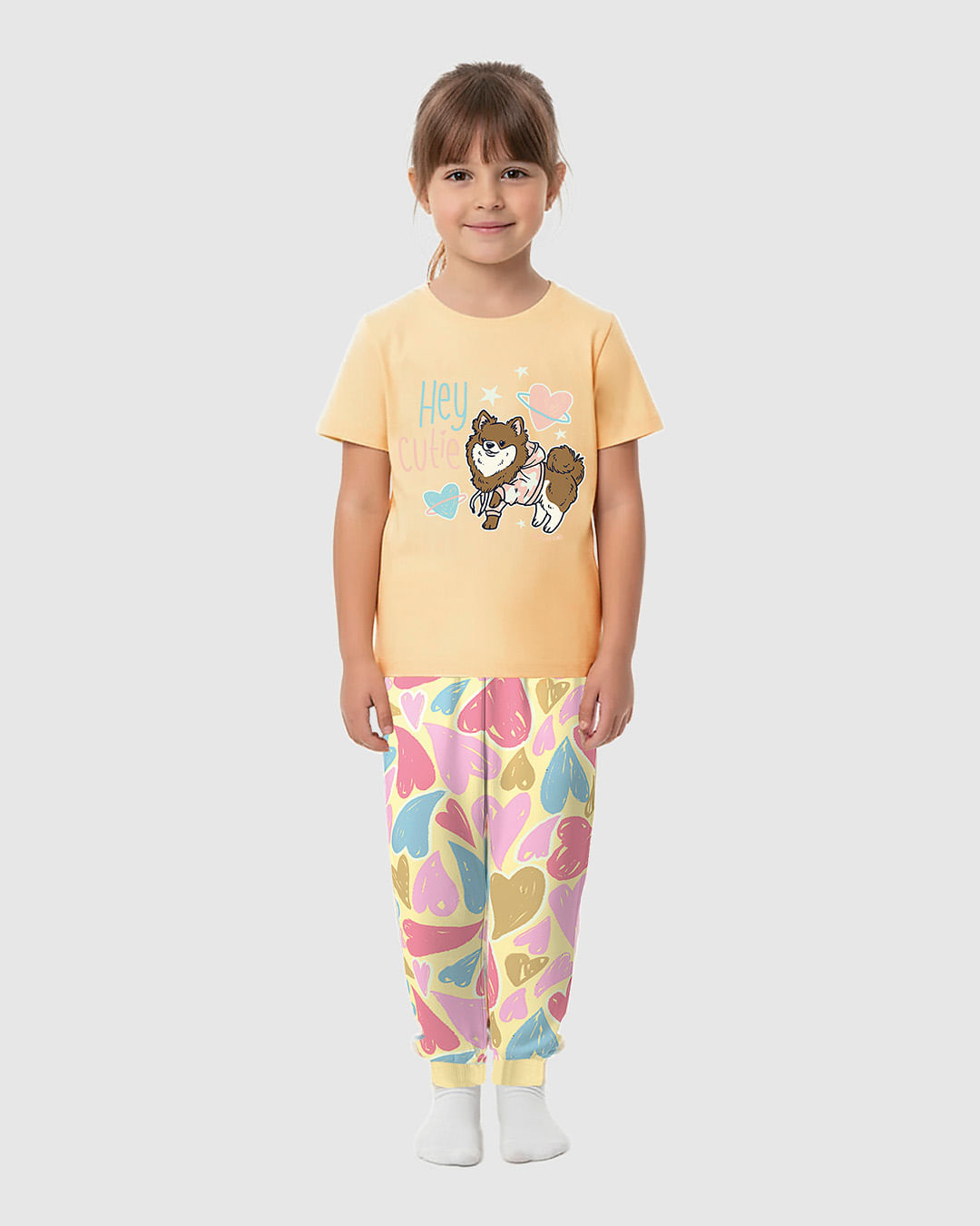 Pijama Infantil Menina Hey Cutie Brilha no Escuro em Algodão Malwee Kids