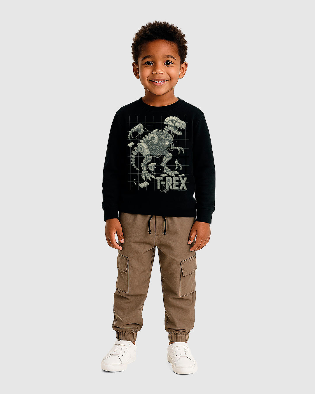 Camiseta Infantil Menino Manga Longa Estampa Frontal Em Algodão Malwee Kids