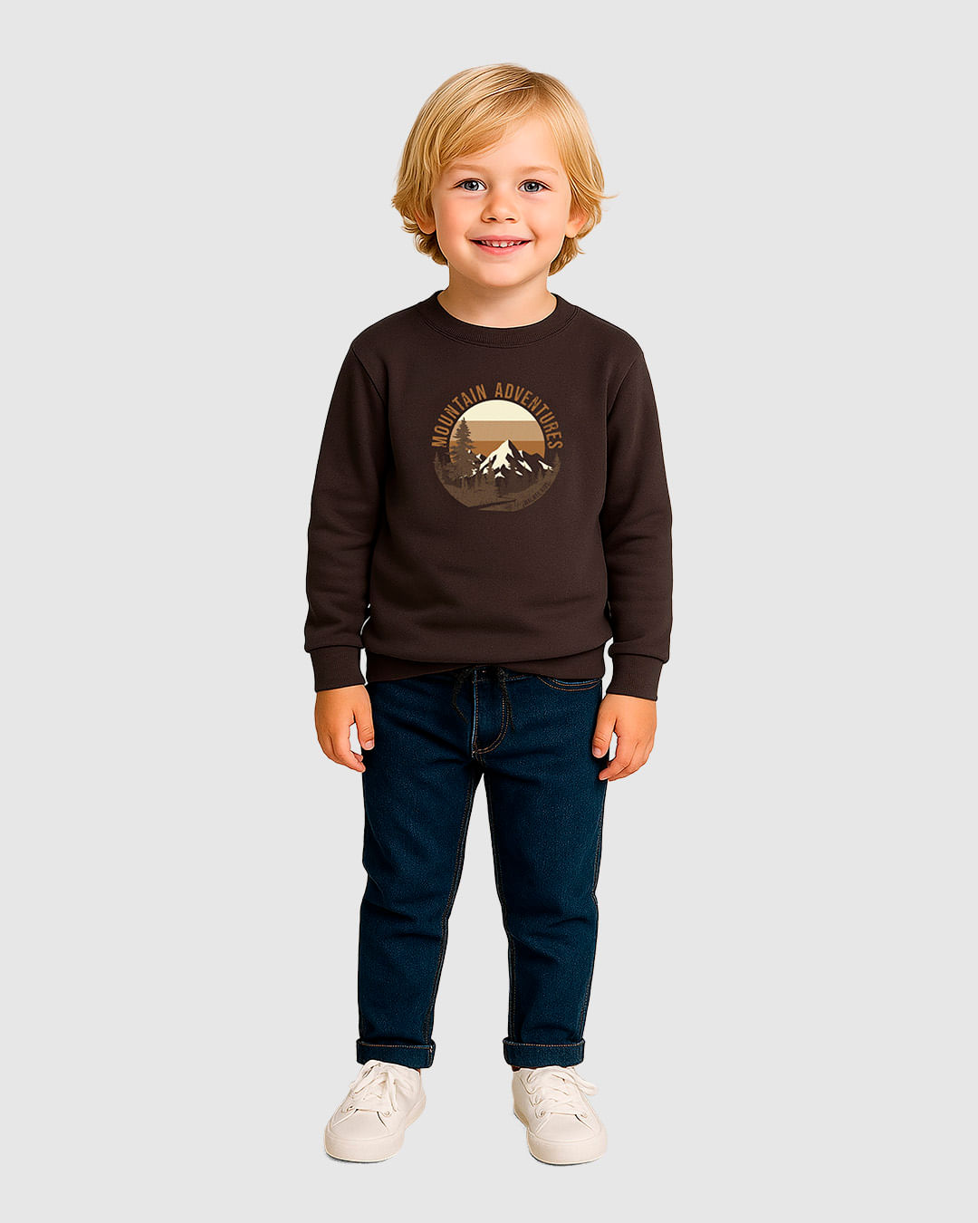 Blusão Infantil Menino Estampa Mountain em Moletom Flanelado Malwee Kids