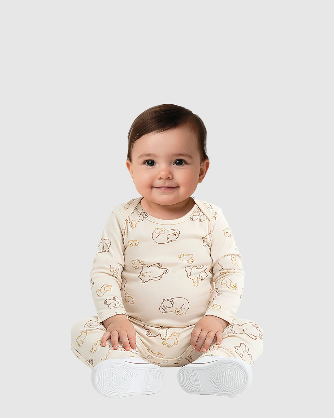 Calça Bebê Unissex Estampada Cós Elástico Em Algodão Malwee Kids