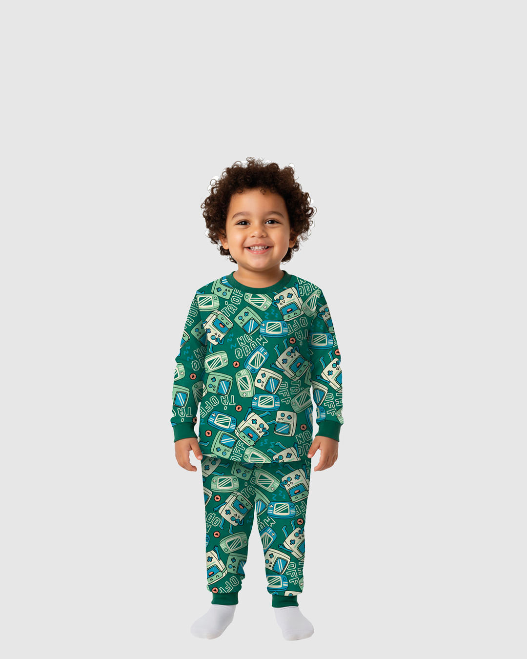 Pijama Longo Infantil Menino Rapport Brilha No Escuro Em Algodão Malwee Kids