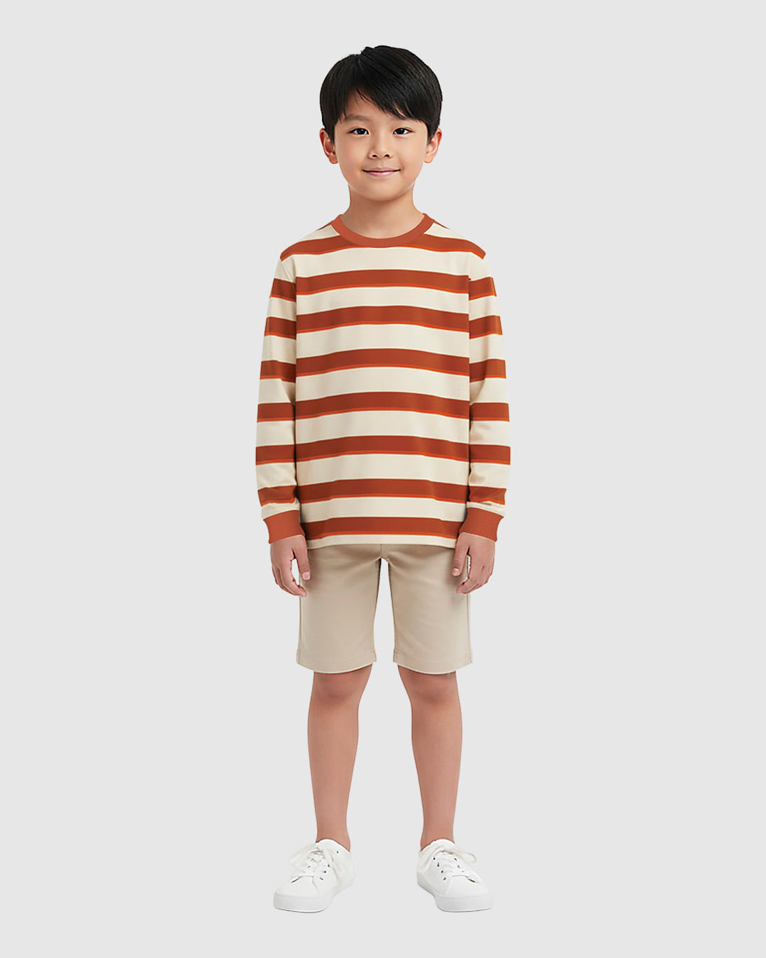 Camiseta Infantil Menino Manga Longa Listrada Em Algodão Malwee Kids
