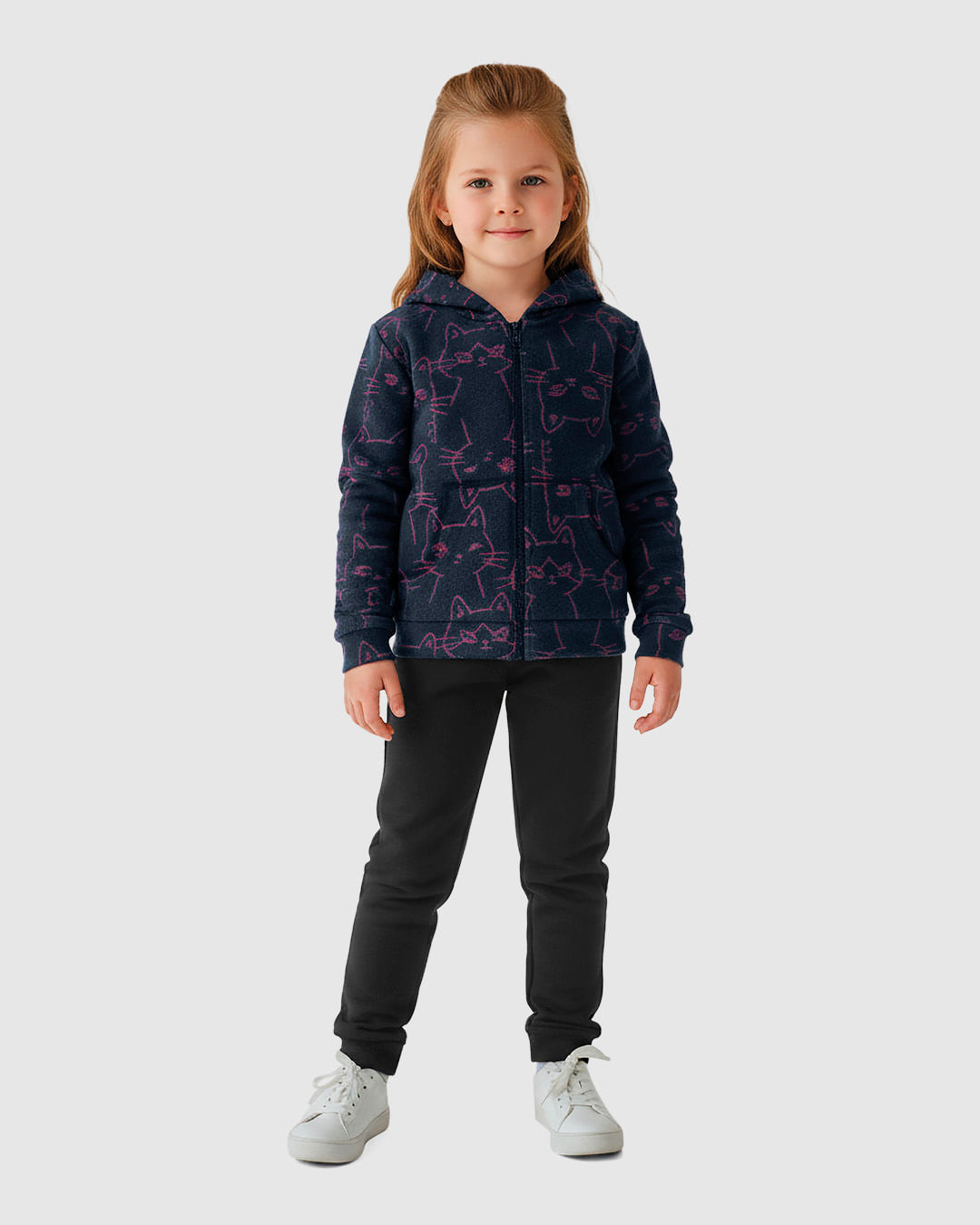 Jaqueta Infantil Menina Estampada Em Moletom Flanelado Malwee Kids