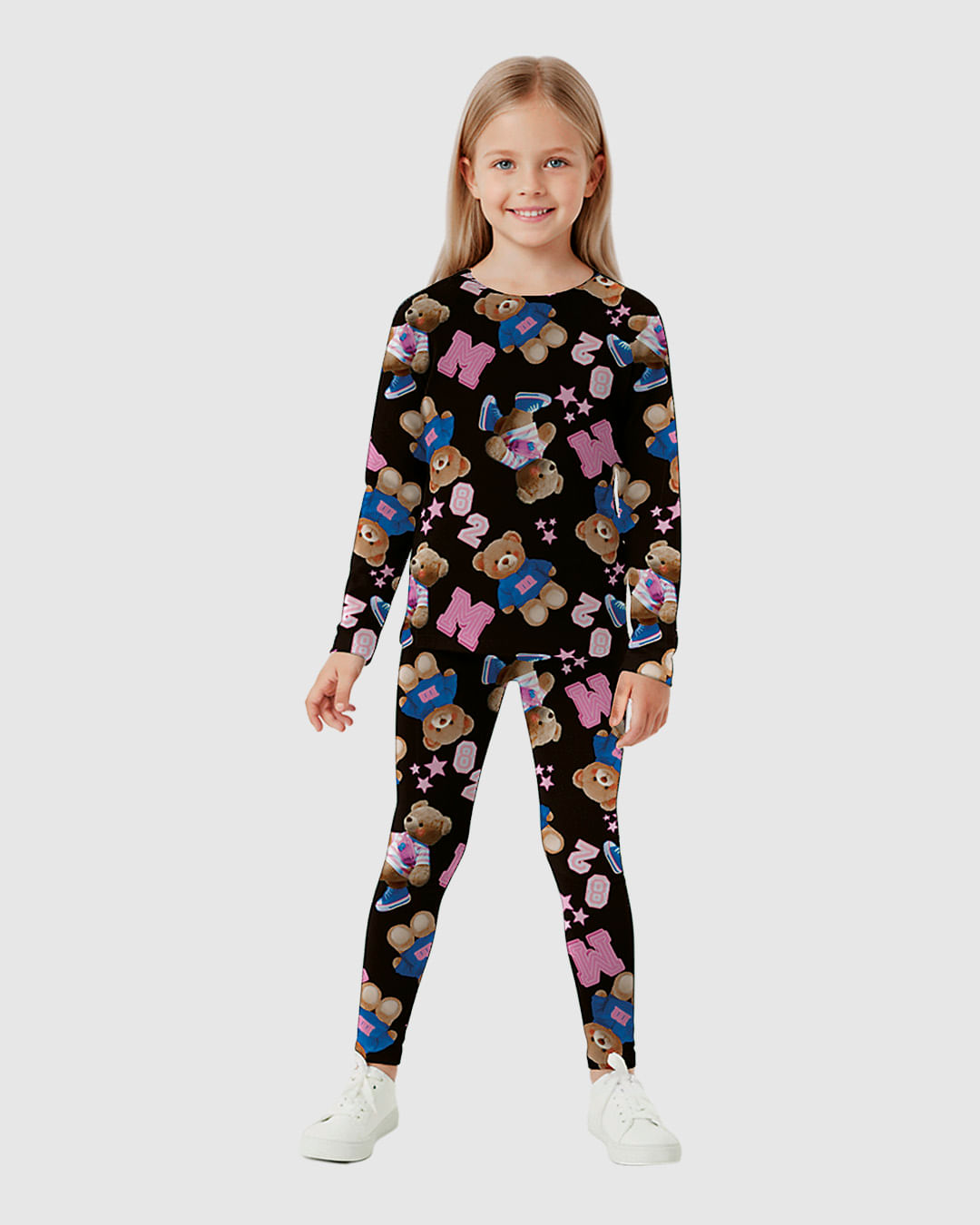 Blusa Infantil Menina Manga Longa Estampada Em Algodão Malwee Kids - Preto - 12