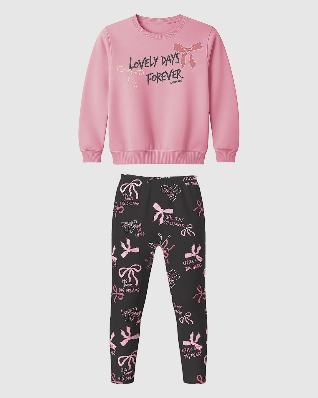 Conjunto Infantil Menina Lovely Days Forever Moletom Flanelado Malwee Kids