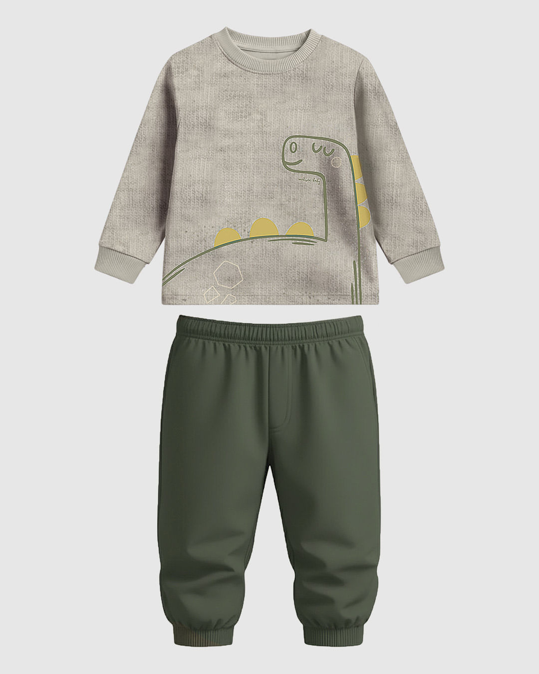 Conjunto Bebê Menino Camiseta Estampa Frontal e Calça em Moletinho Malwee Kids