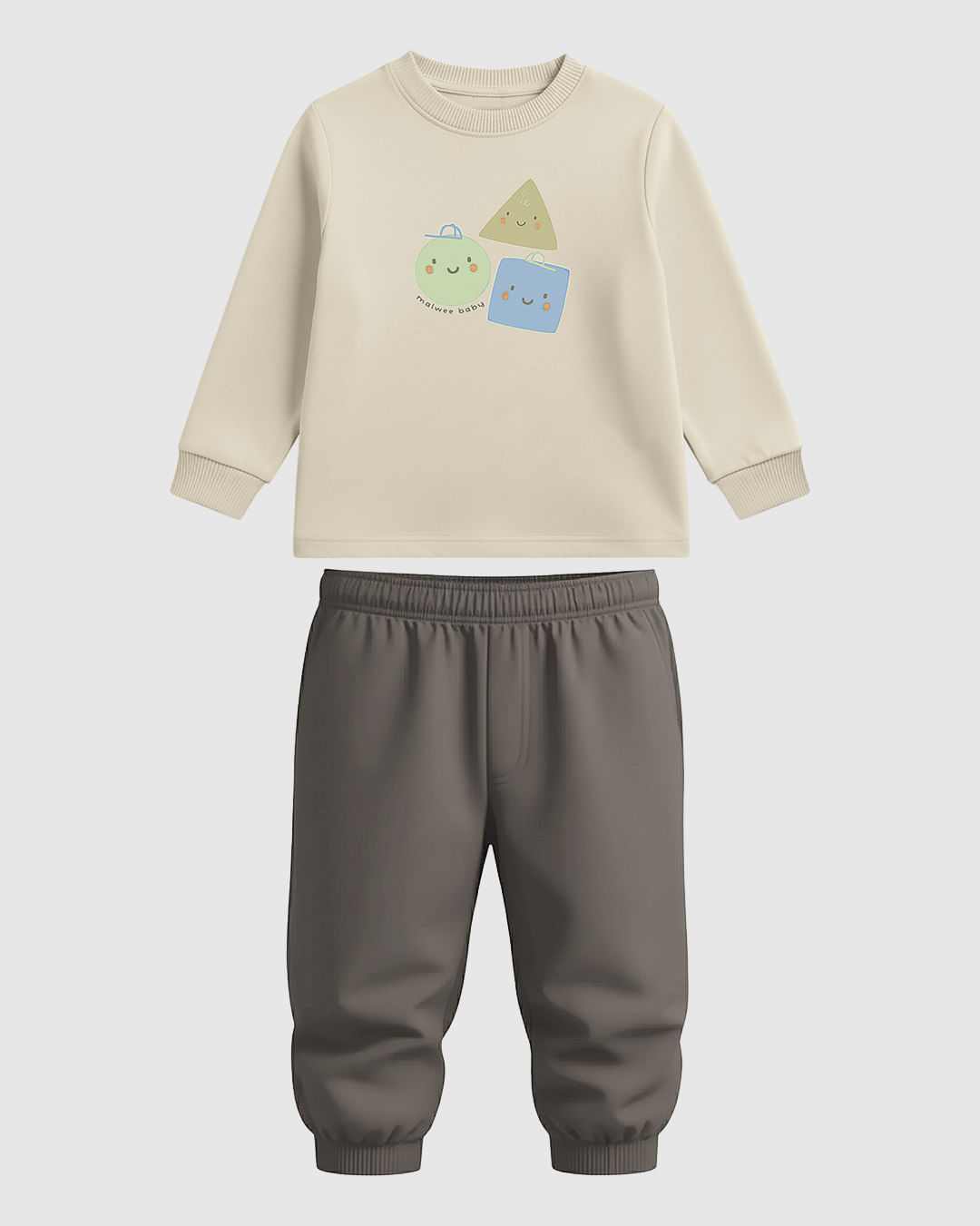 Conjunto Bebê Menino Camiseta Estampa Frontal E Calça Em Moletinho Malwee Kids