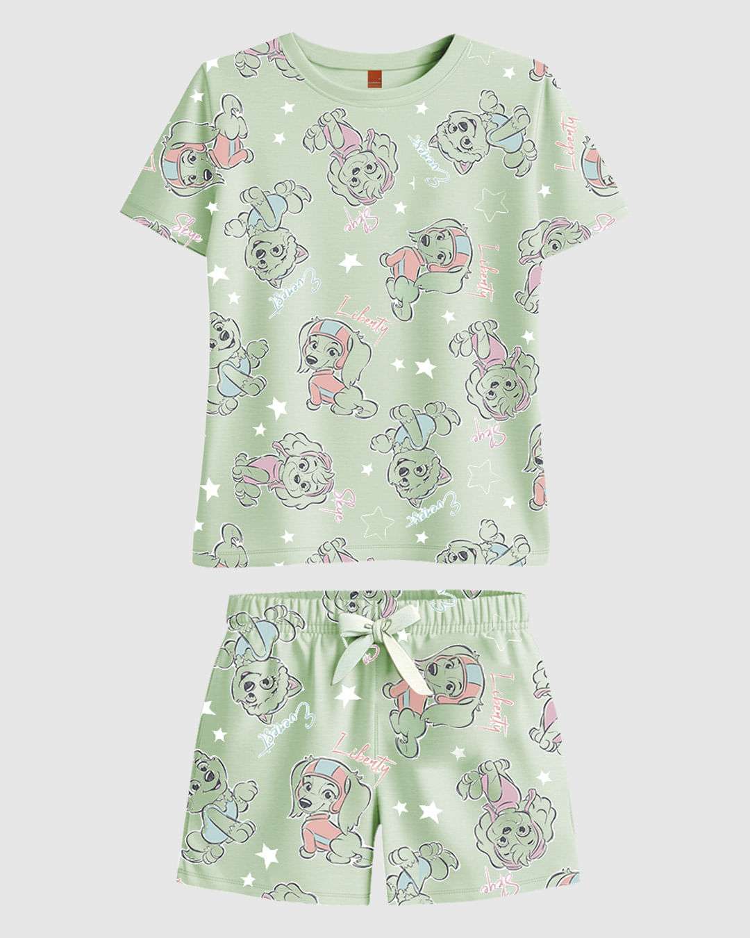 Pijama Infantil Menina Patrulha Canina Estampa Rotativa Em Algodão Malwee Kids