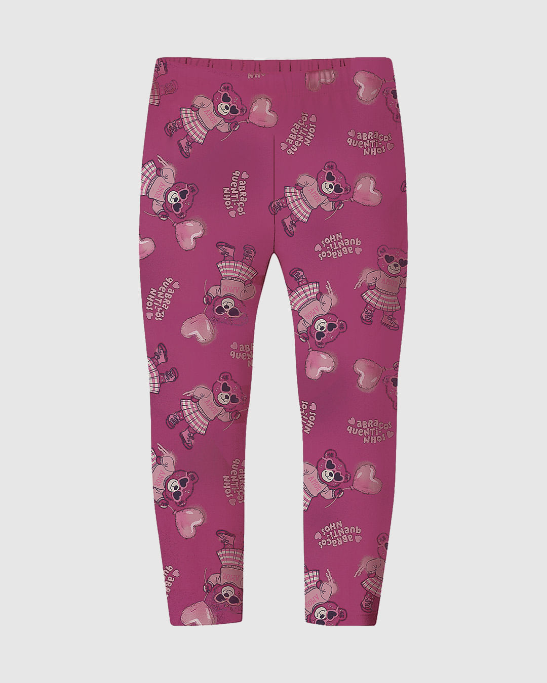 Calça Legging Infantil Estampada Cós Elástico Em Algodão Malwee Kids