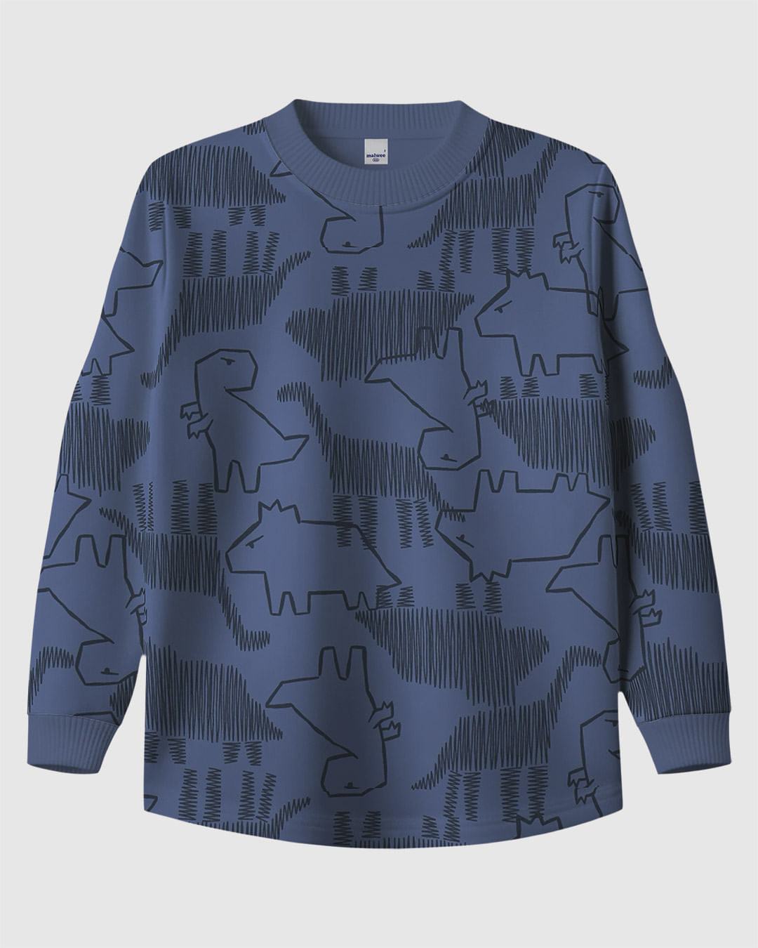 Camiseta Infantil Menino Manga Longa Estampa Rotativa Em Algodão Malwee Kids