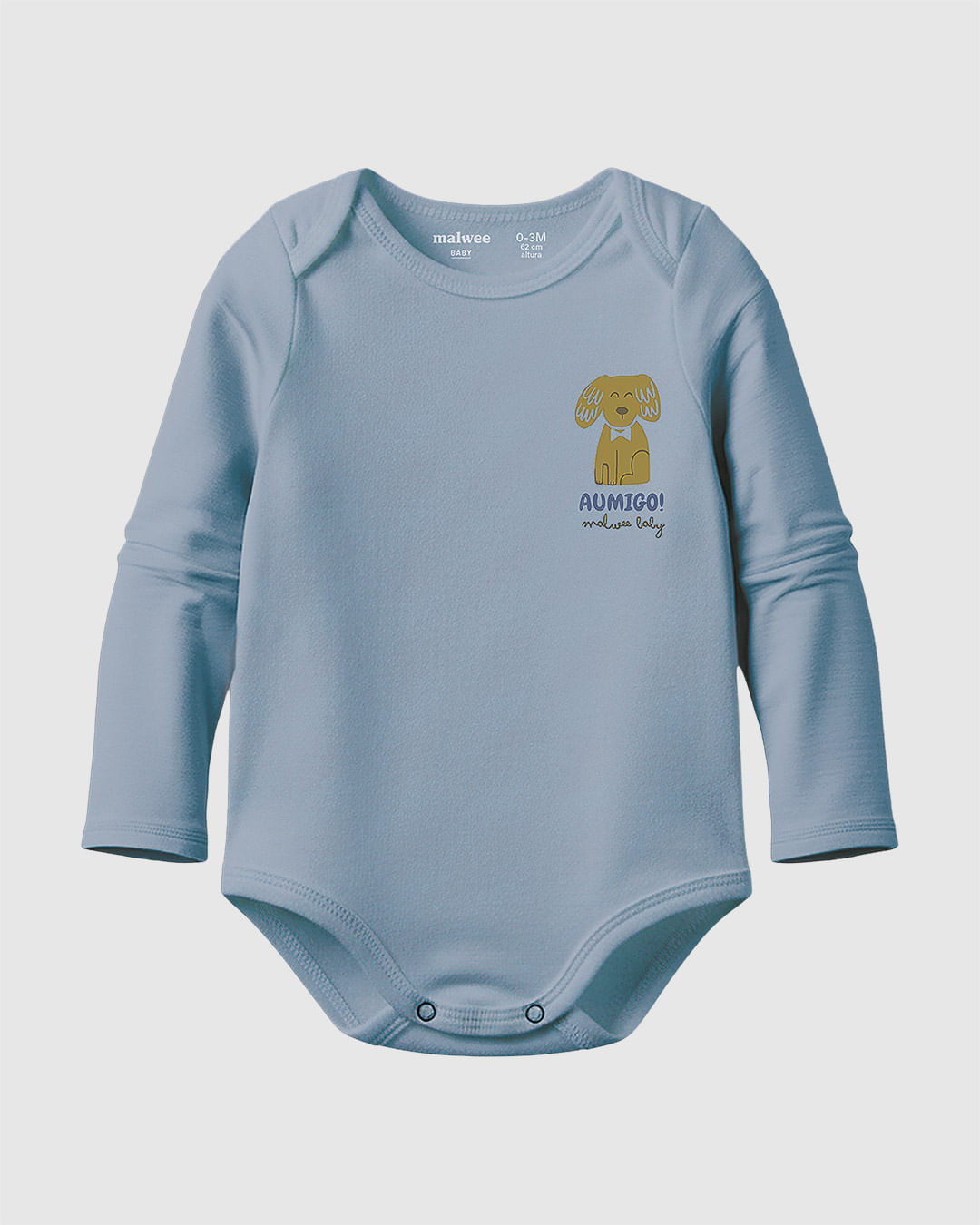 Body Bebê Menino Manga Longa Estampa Aumigo! Em Algodão Malwee Kids