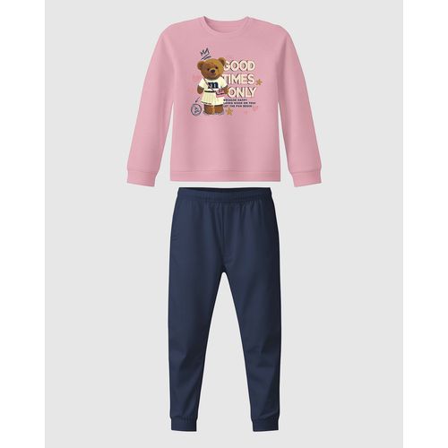 Conjunto Infantil Menina Blusão Estampa Glitter e Calça Malwee Kids