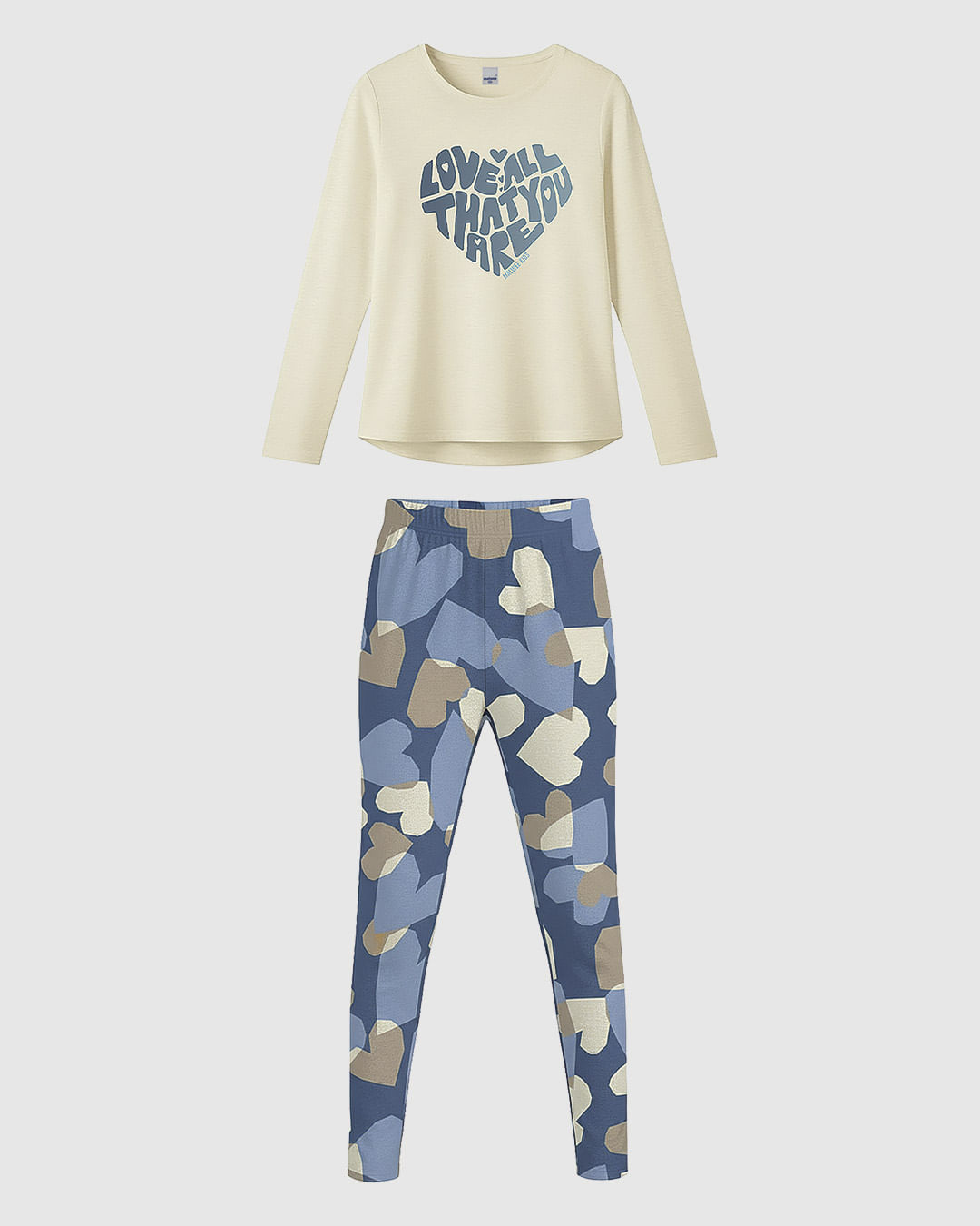 Conjunto Infantil Menina Blusa E Legging Estampada Em Algodão Malwee Kids