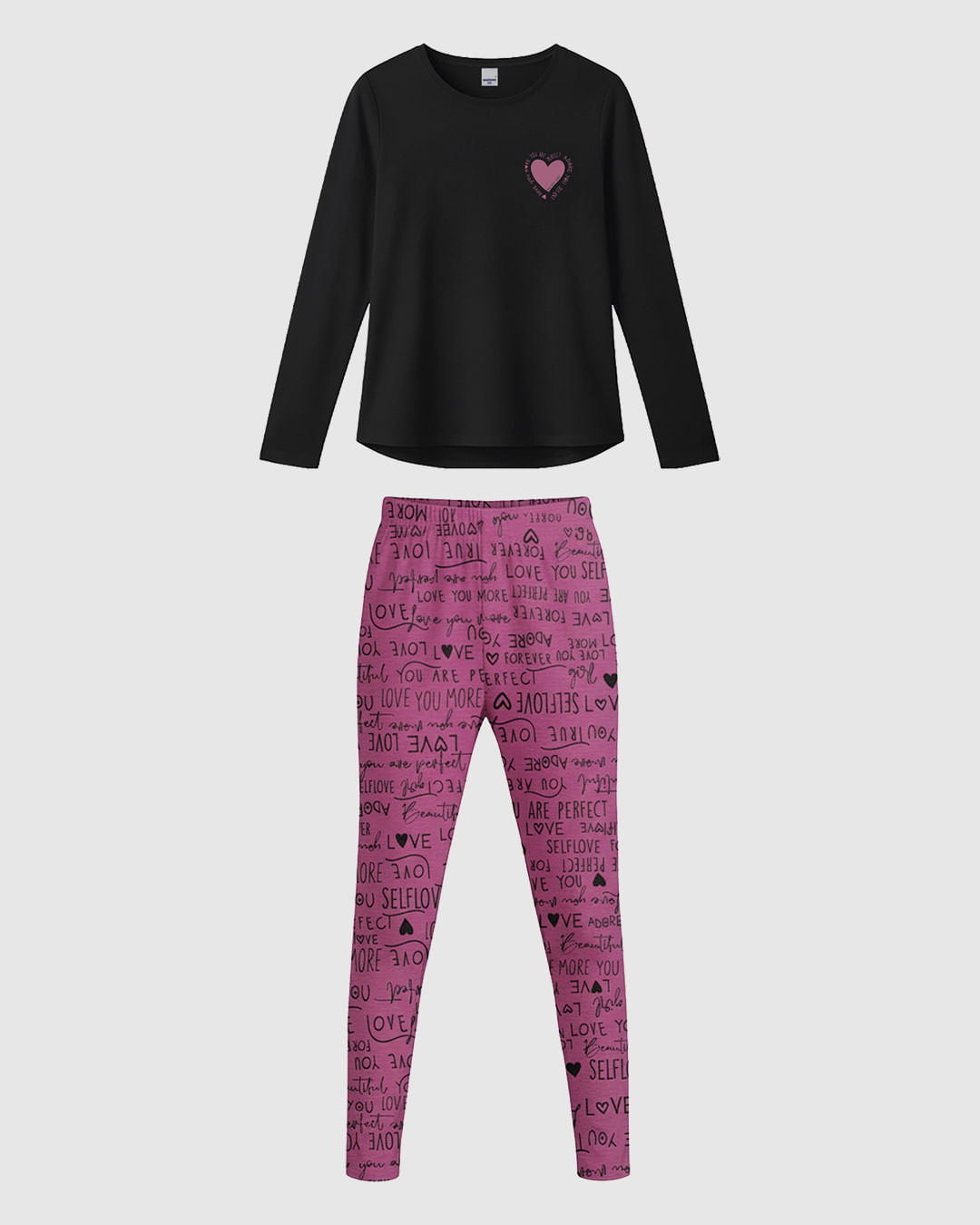 Conjunto Infantil Menina Blusa E Legging Estampada Em Algodão Malwee Kids
