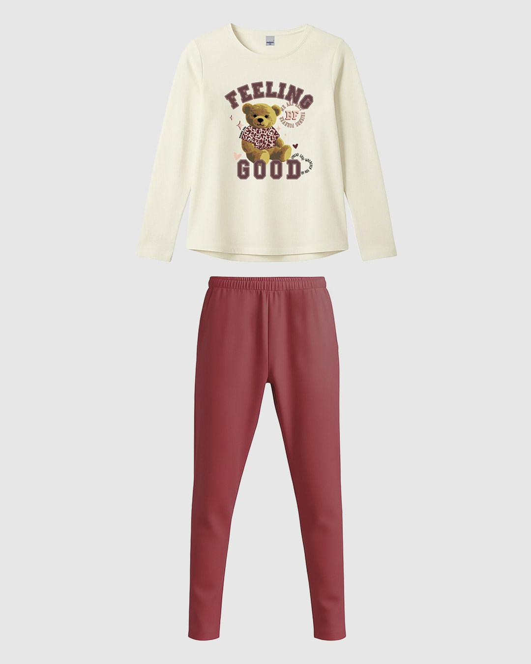 Conjunto Infantil Menina Blusa Estampa Frontal E Calça Malwee Kids