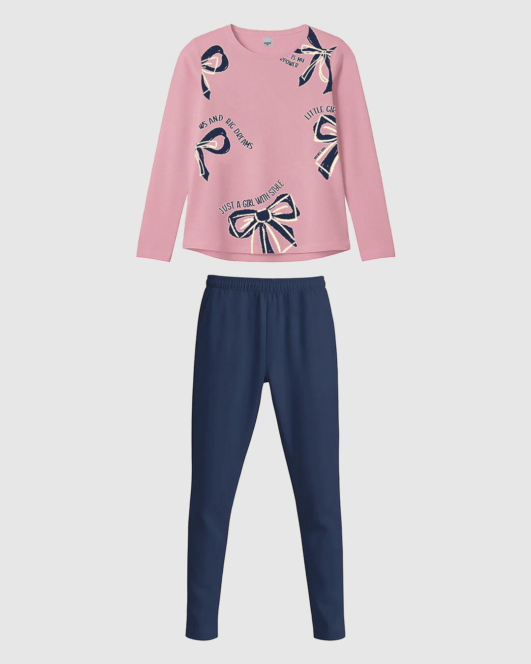 Conjunto Infantil Menina Blusa Estampa Frontal E Calça Malwee Kids
